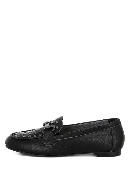 Modaha Horsebit & Embellished Real Leather Loafers for Women - Love Salve